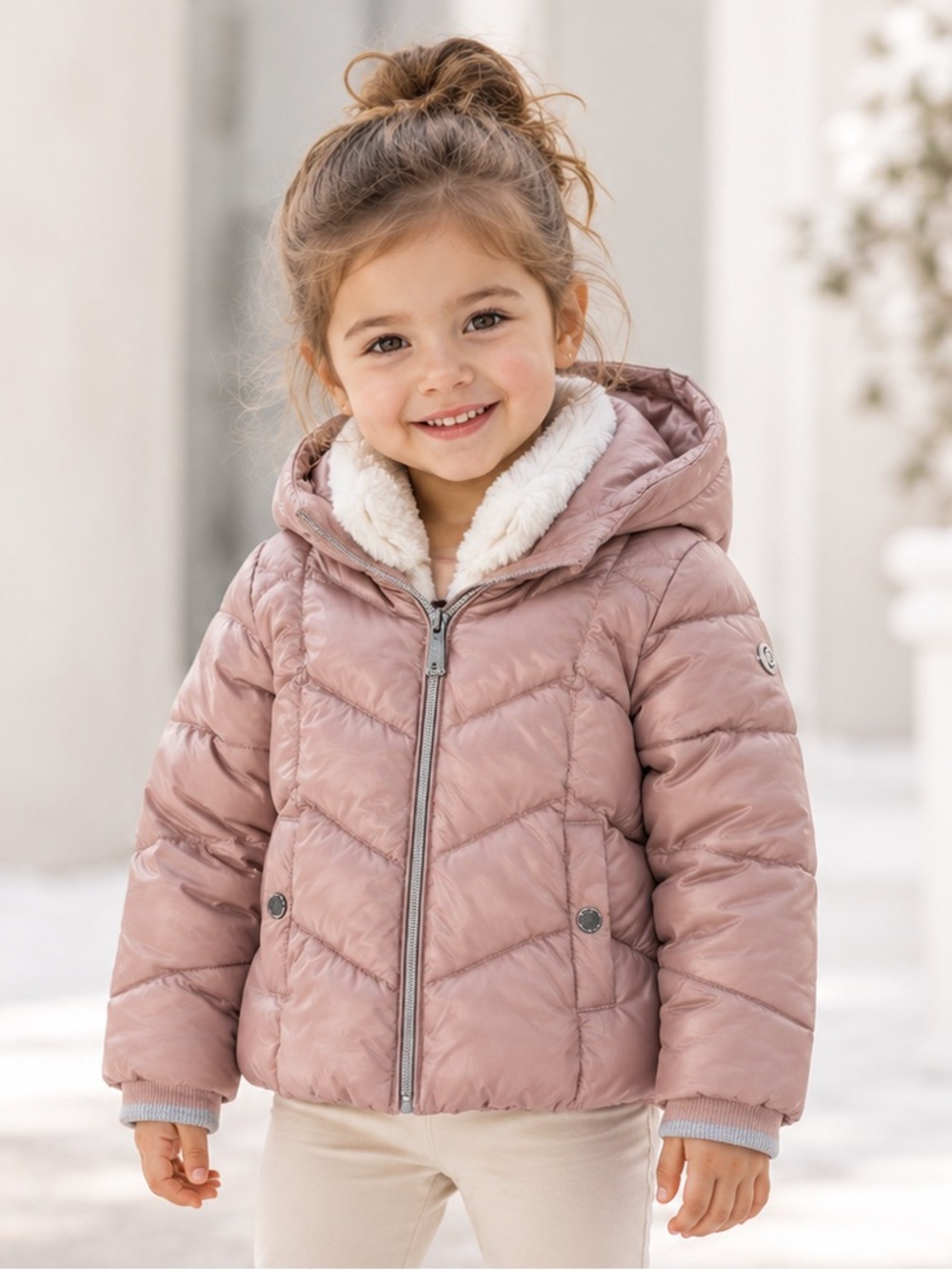 MICHAEL Michael Kors Pink Quilted Jacket  4T